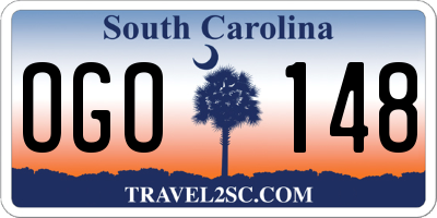 SC license plate OGO148