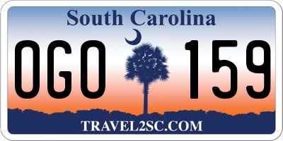 SC license plate OGO159