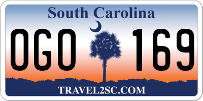SC license plate OGO169