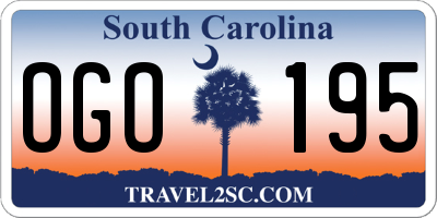 SC license plate OGO195