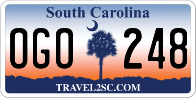 SC license plate OGO248