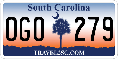 SC license plate OGO279