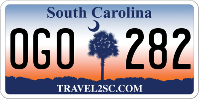 SC license plate OGO282