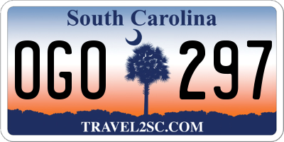 SC license plate OGO297