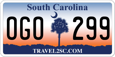SC license plate OGO299