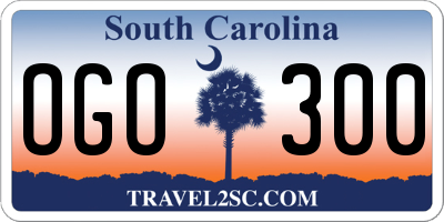 SC license plate OGO300