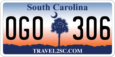 SC license plate OGO306