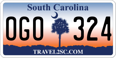 SC license plate OGO324
