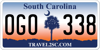 SC license plate OGO338