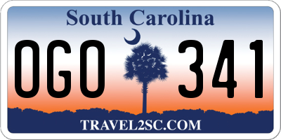 SC license plate OGO341