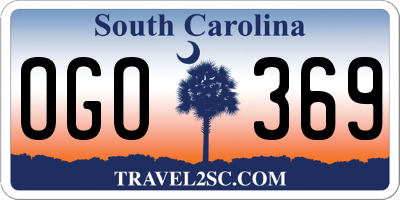 SC license plate OGO369