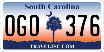 SC license plate OGO376
