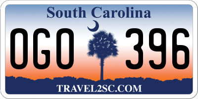 SC license plate OGO396