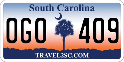 SC license plate OGO409