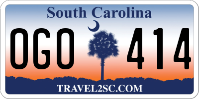 SC license plate OGO414
