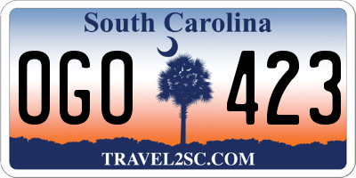SC license plate OGO423