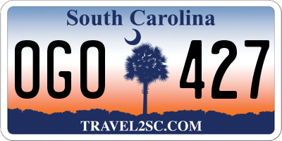 SC license plate OGO427