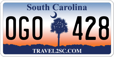 SC license plate OGO428