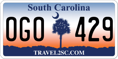 SC license plate OGO429
