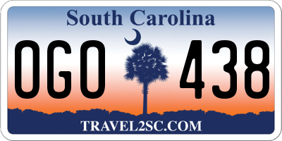 SC license plate OGO438