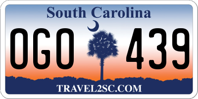 SC license plate OGO439