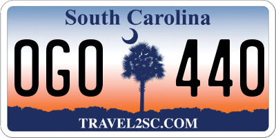 SC license plate OGO440