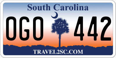 SC license plate OGO442