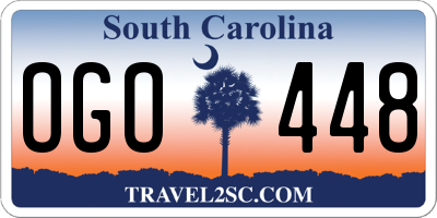 SC license plate OGO448