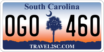 SC license plate OGO460