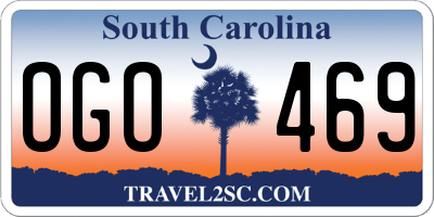 SC license plate OGO469