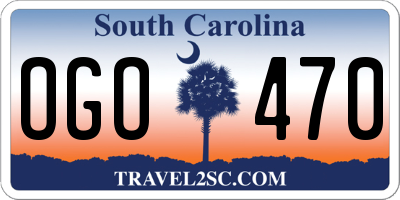 SC license plate OGO470
