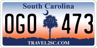 SC license plate OGO473