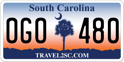 SC license plate OGO480