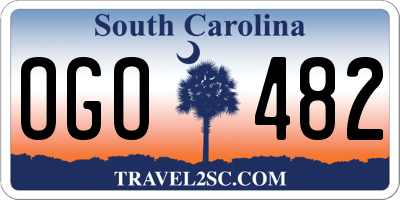 SC license plate OGO482