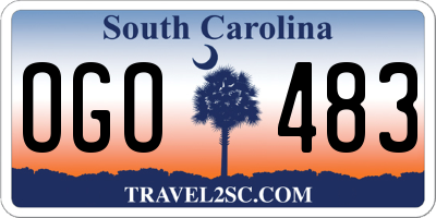 SC license plate OGO483