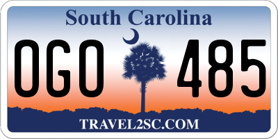 SC license plate OGO485