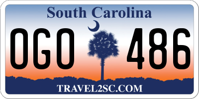 SC license plate OGO486