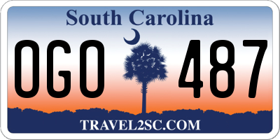 SC license plate OGO487