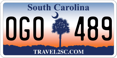 SC license plate OGO489