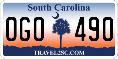 SC license plate OGO490