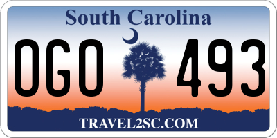 SC license plate OGO493