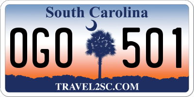 SC license plate OGO501