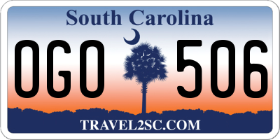 SC license plate OGO506