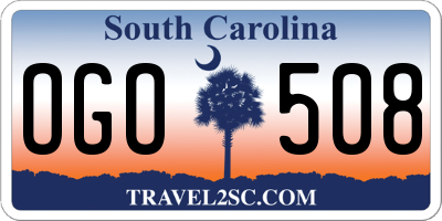 SC license plate OGO508