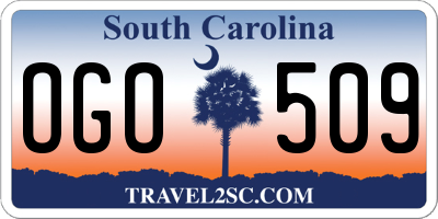 SC license plate OGO509