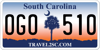SC license plate OGO510