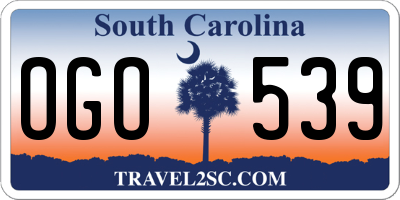 SC license plate OGO539