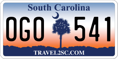 SC license plate OGO541