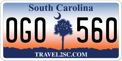 SC license plate OGO560