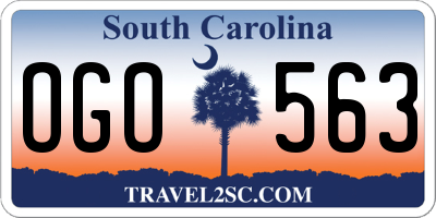 SC license plate OGO563